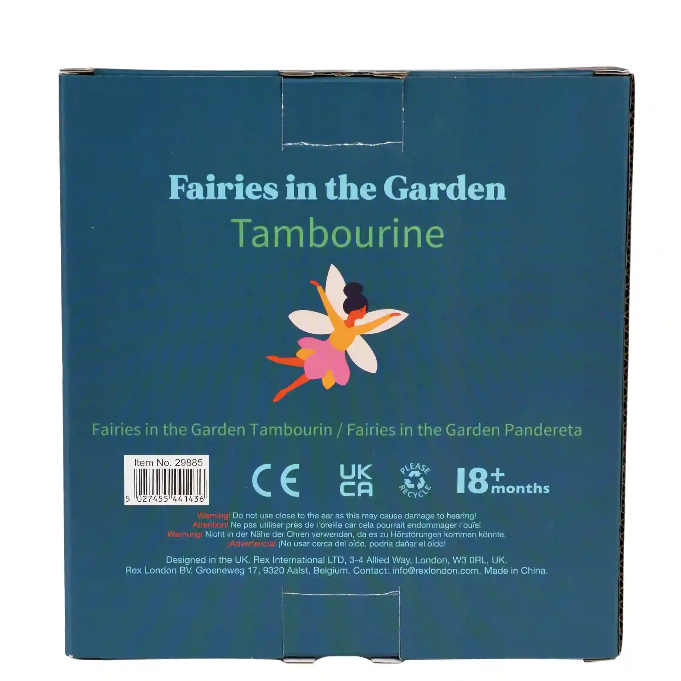children's tambourine - fairies in the garden