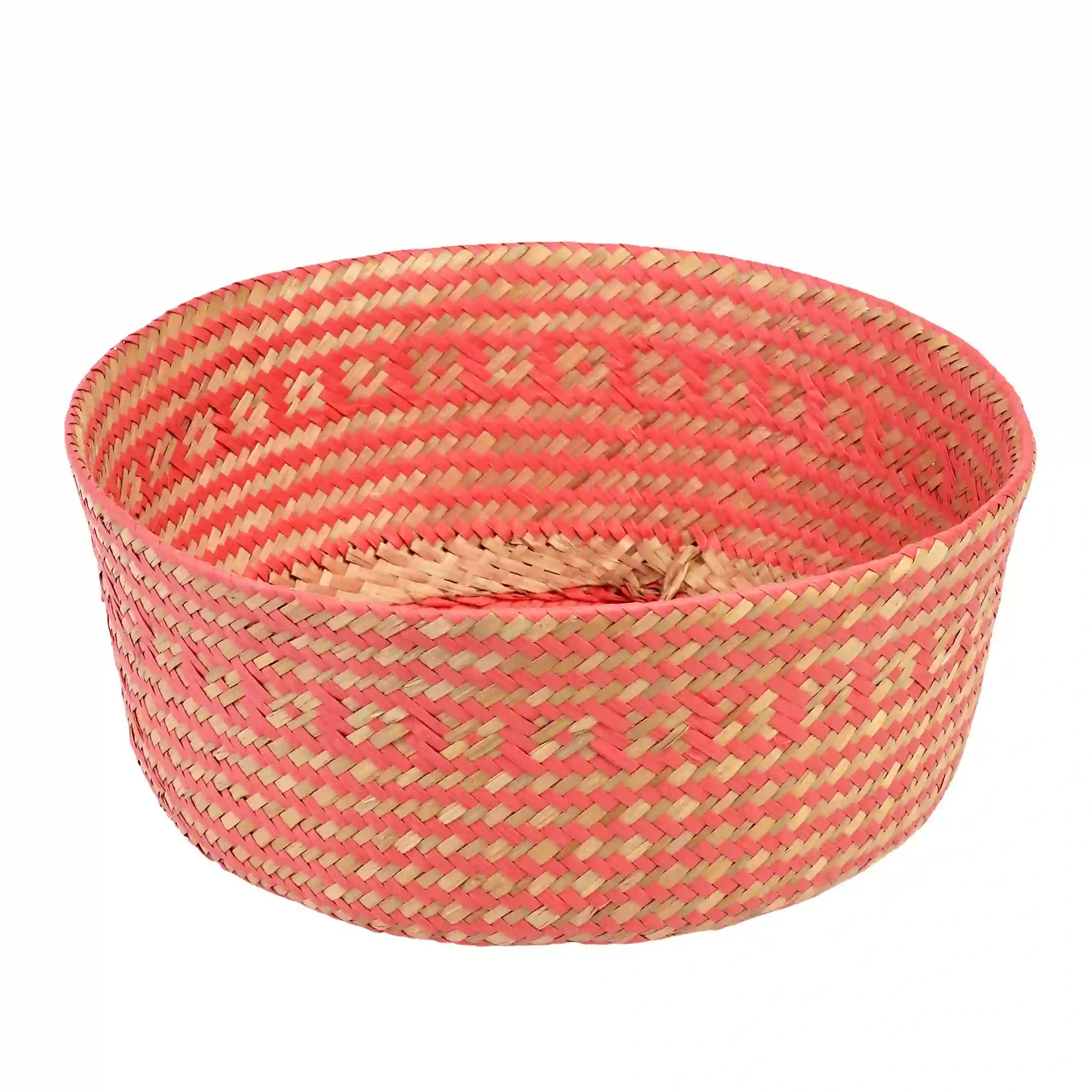 small seagrass basket - coral