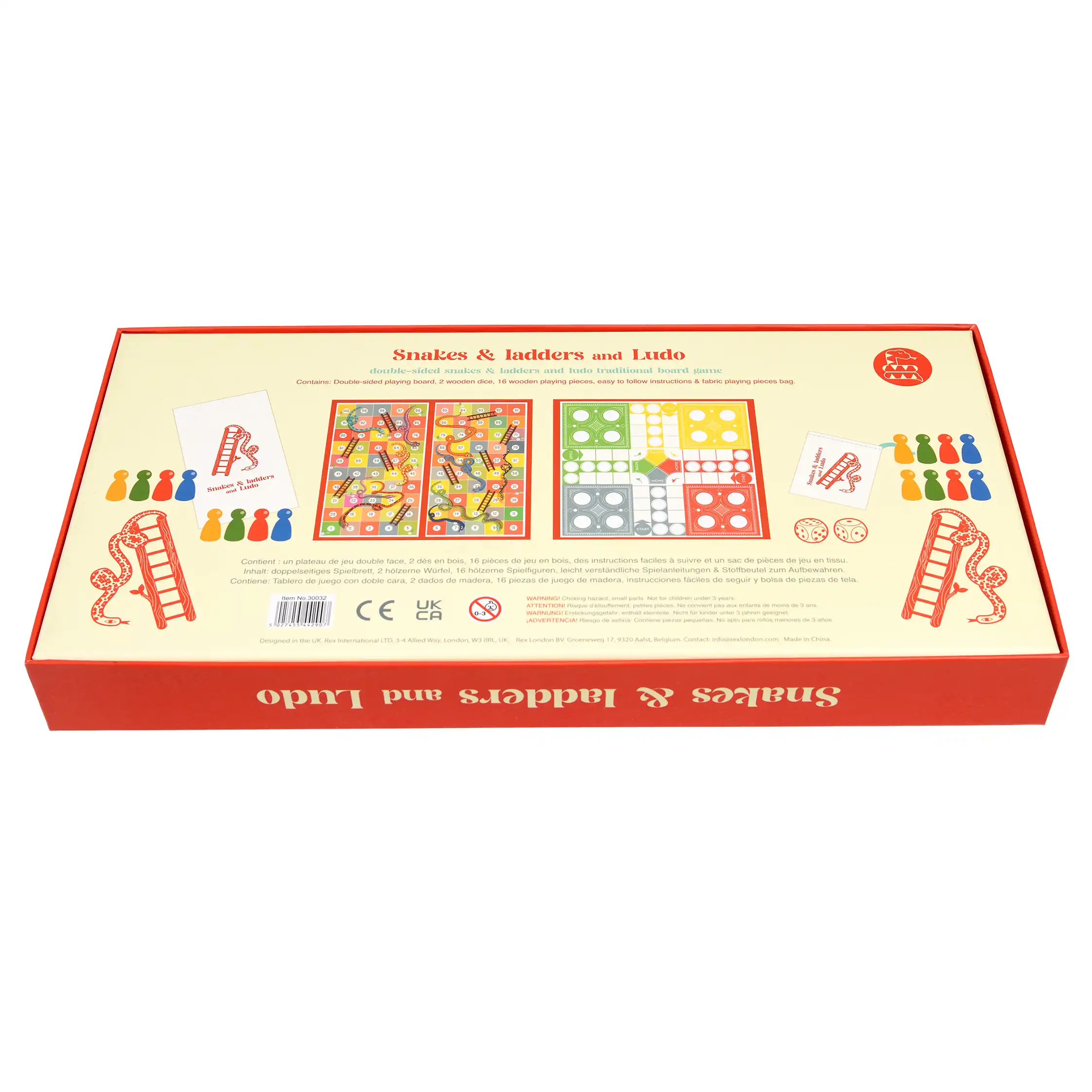 snakes & ladders and ludo double-sided board game
