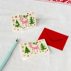 miniature advent calendar christmas card - 50s christmas