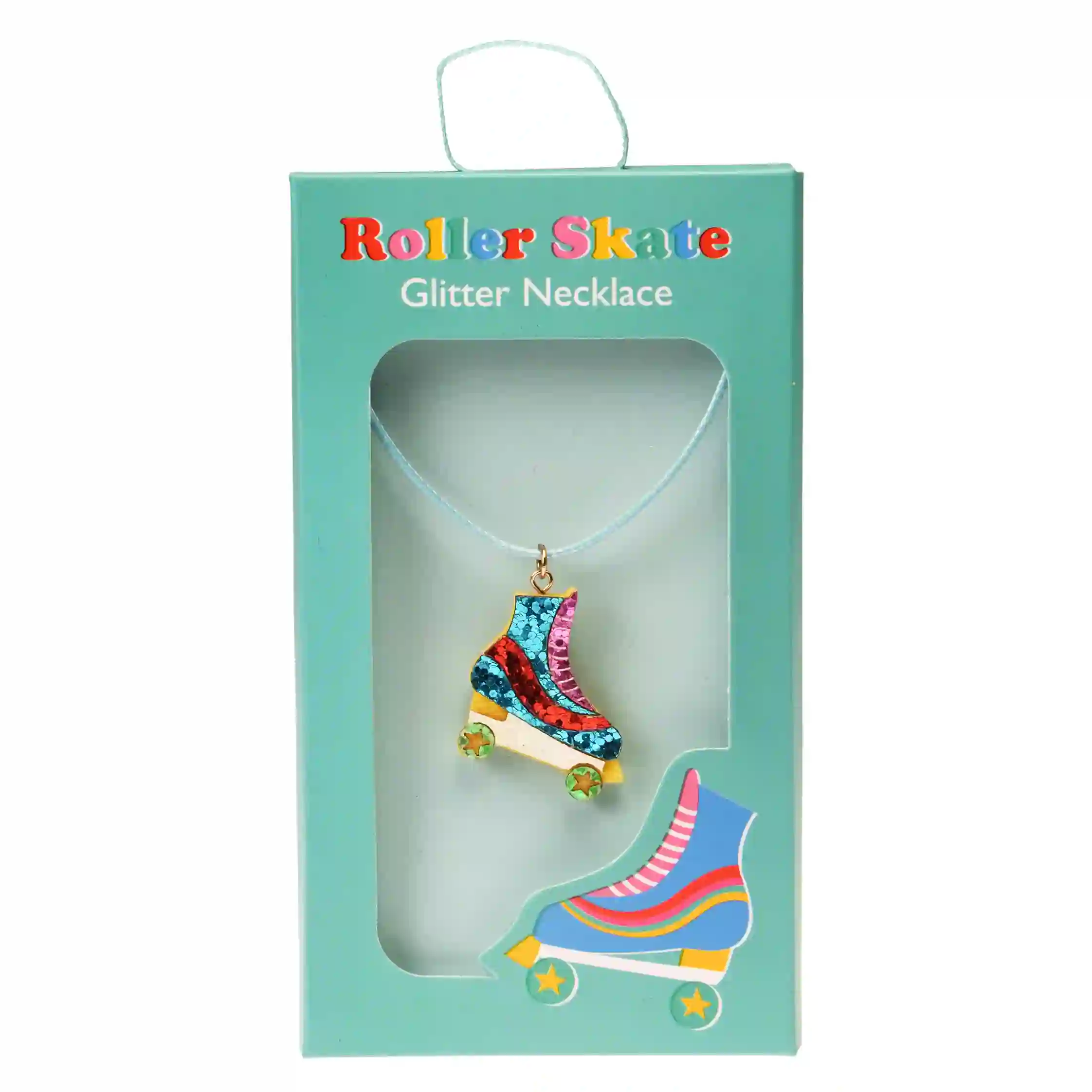 children's glitter necklace - roller skate