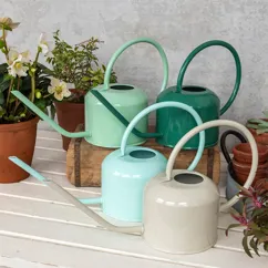 metal watering can 1ltr - stone grey