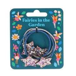gomas de pelo purpurina estrella (juego de 4) - fairies in the garden