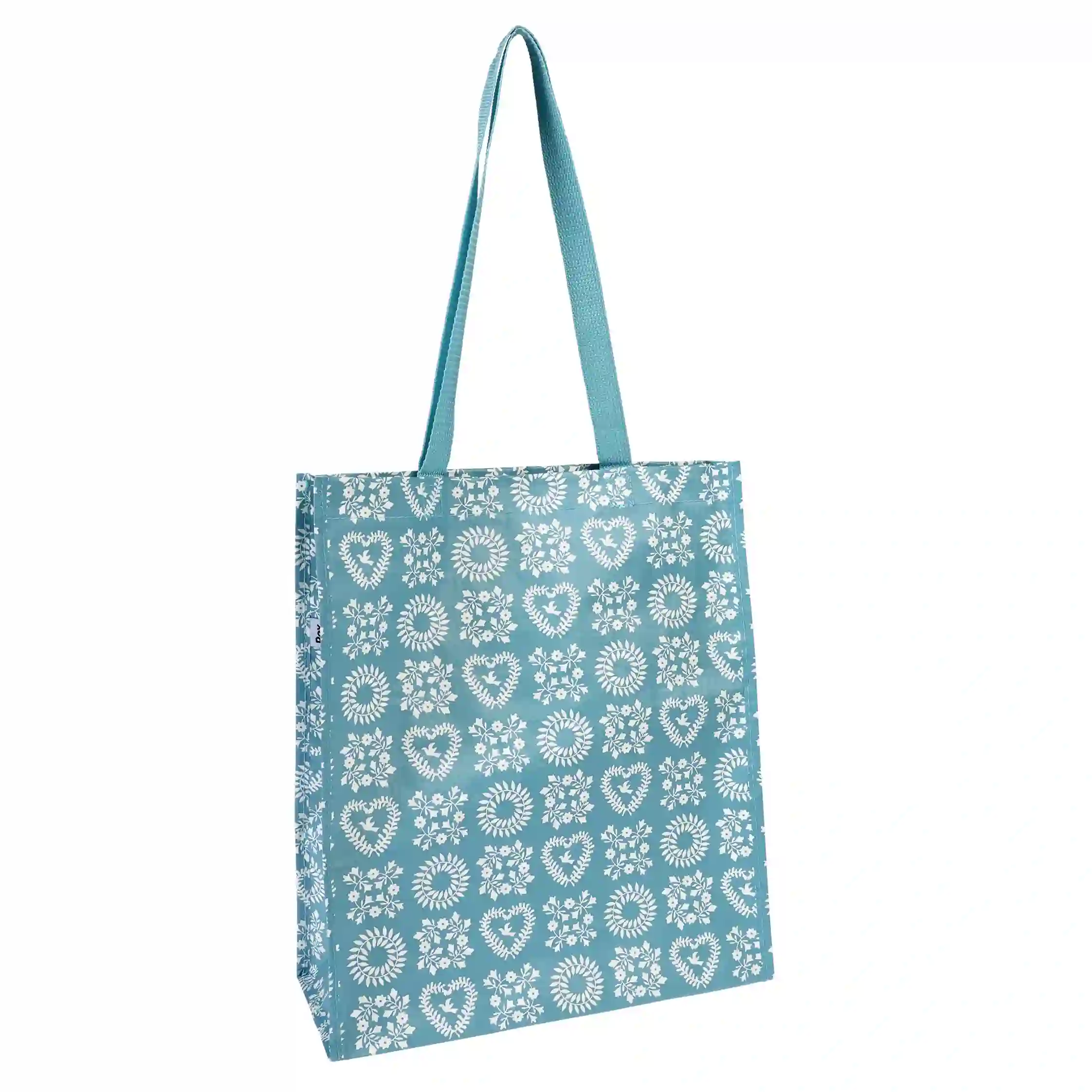 recycled shopping bag - blue friendship