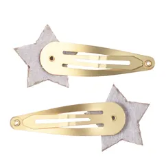 glitter star hair clips (set of 2) - fairies in the garden