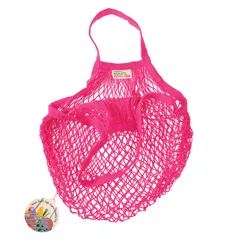 organic cotton net bag - pink