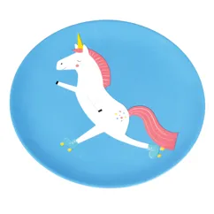plato de melamina magical unicorn 
