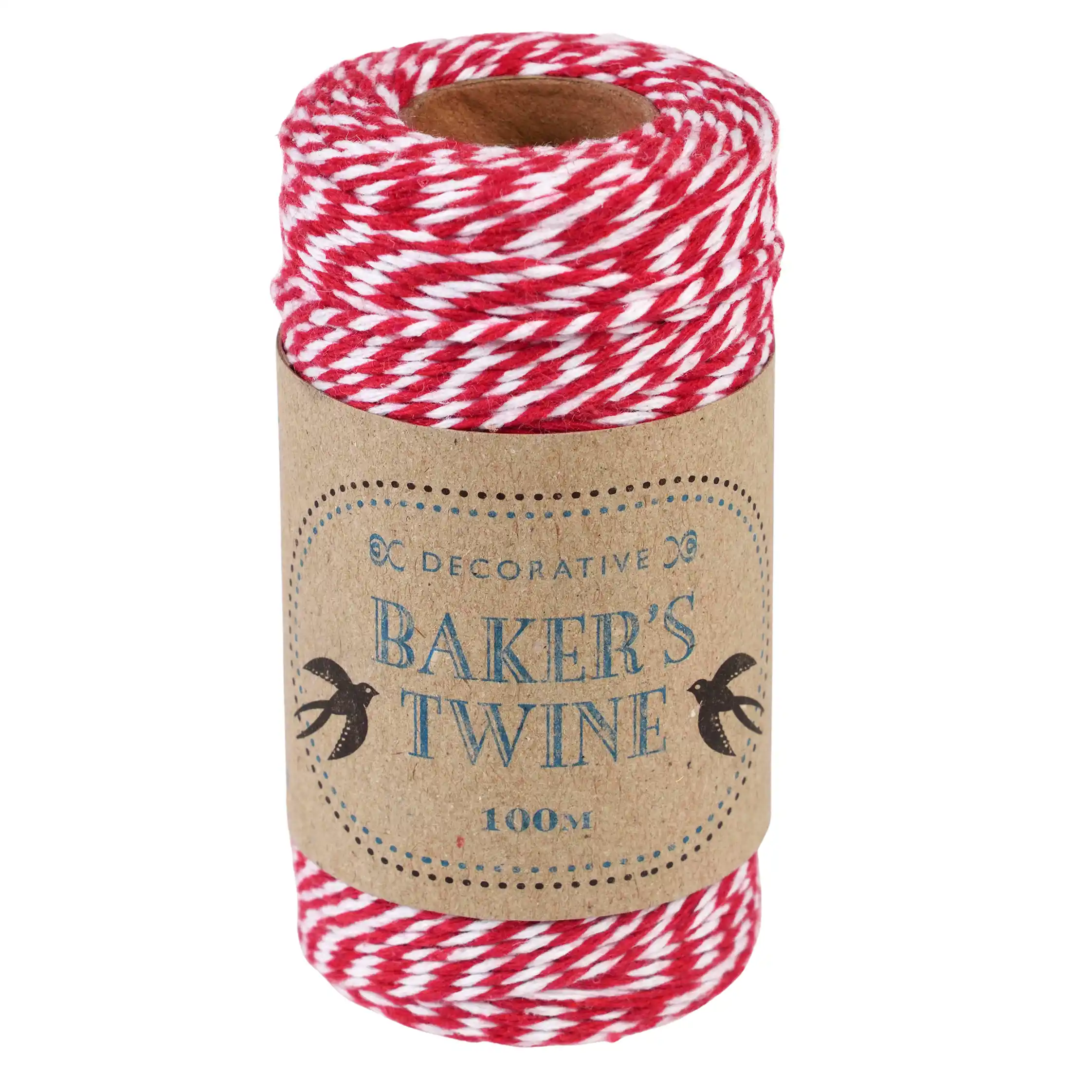 roll of twine (100m) - red and white