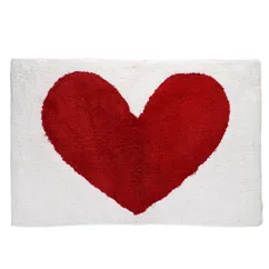 alfombra de baño de algodón de nudo - corazón