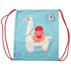 drawstring bag - llama