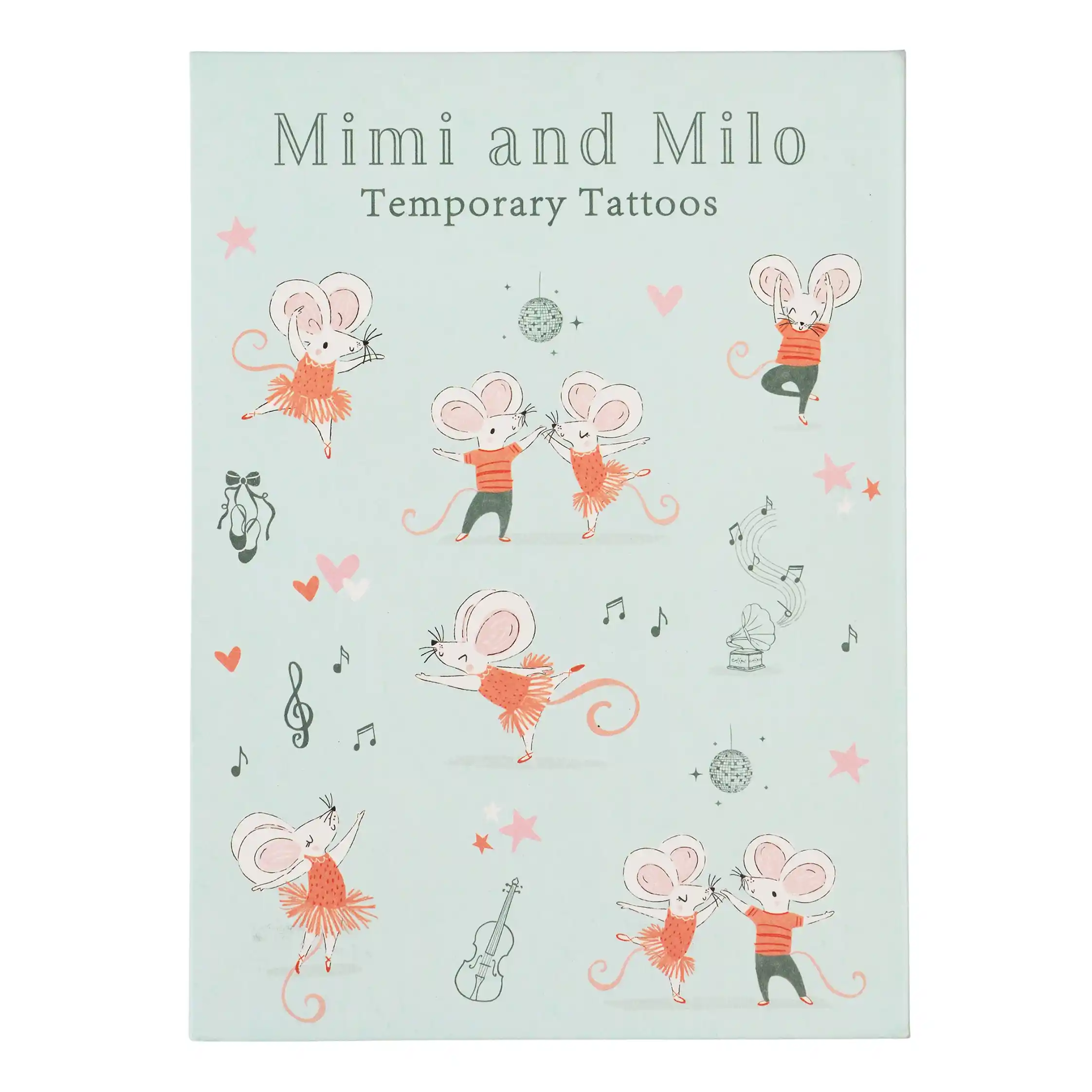 tatouages temporaires mimi et milo (2 feuilles)