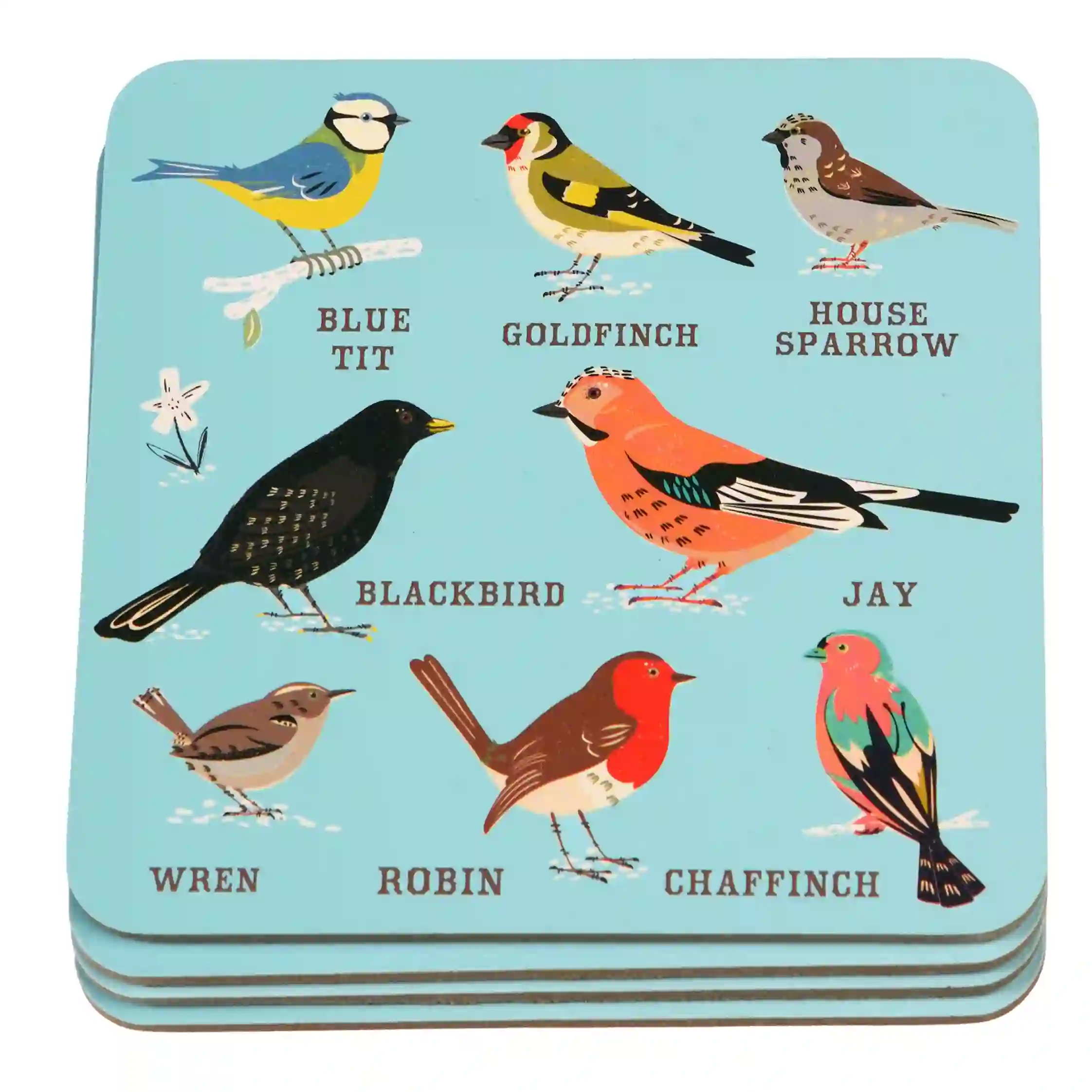 coasters (set of 4) - garden birds