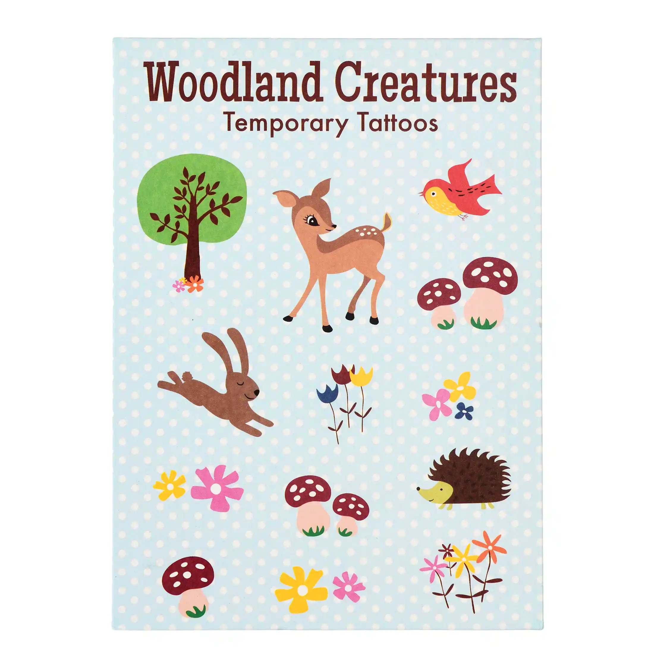 abwaschbare tattoos woodland animals (2 bögen)