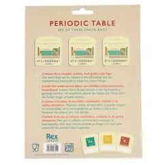 reusable snack bags (set of 3) - periodic table