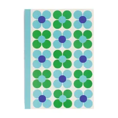 a5 notebook - blue and green daisy