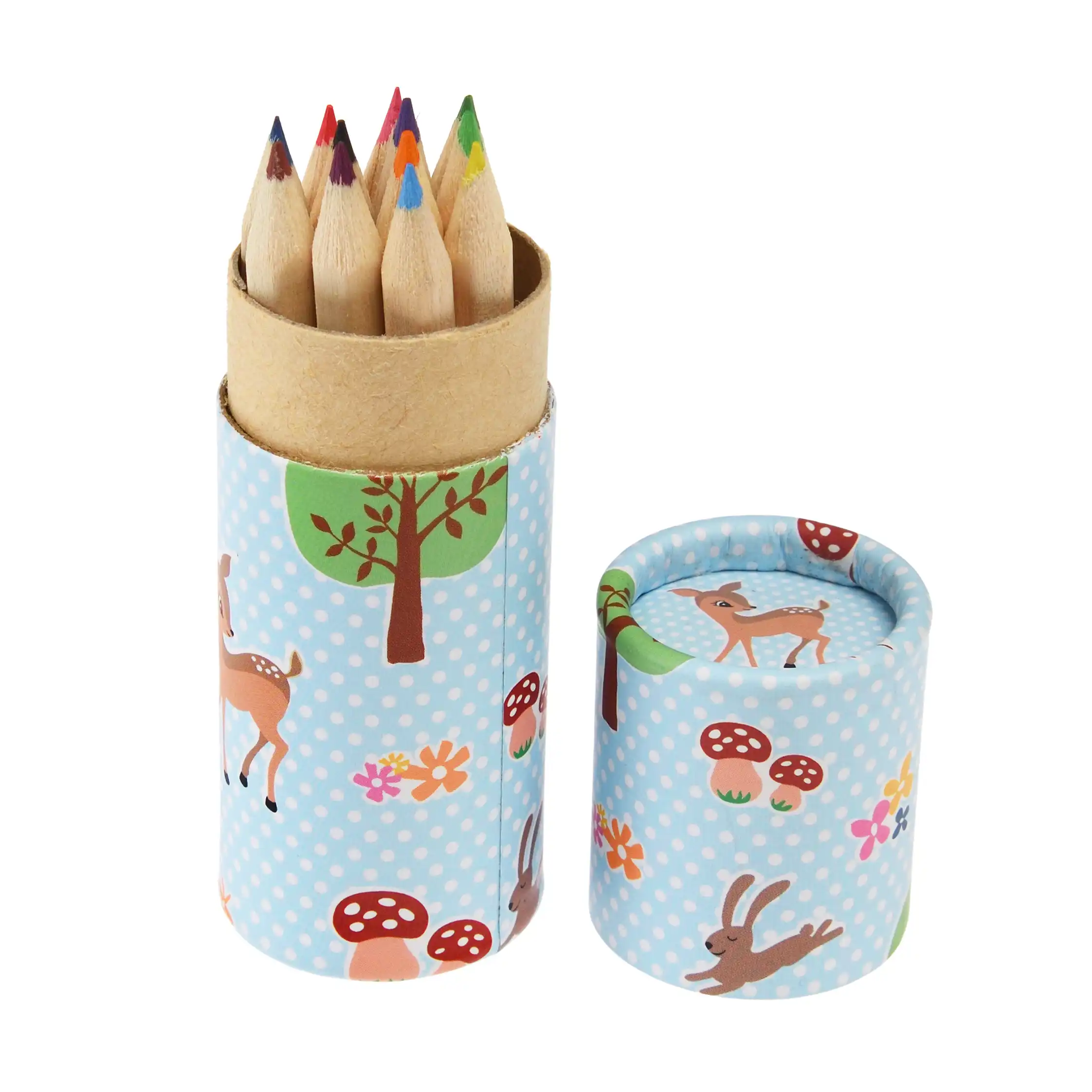 tube of colouring pencils - woodland creatures
