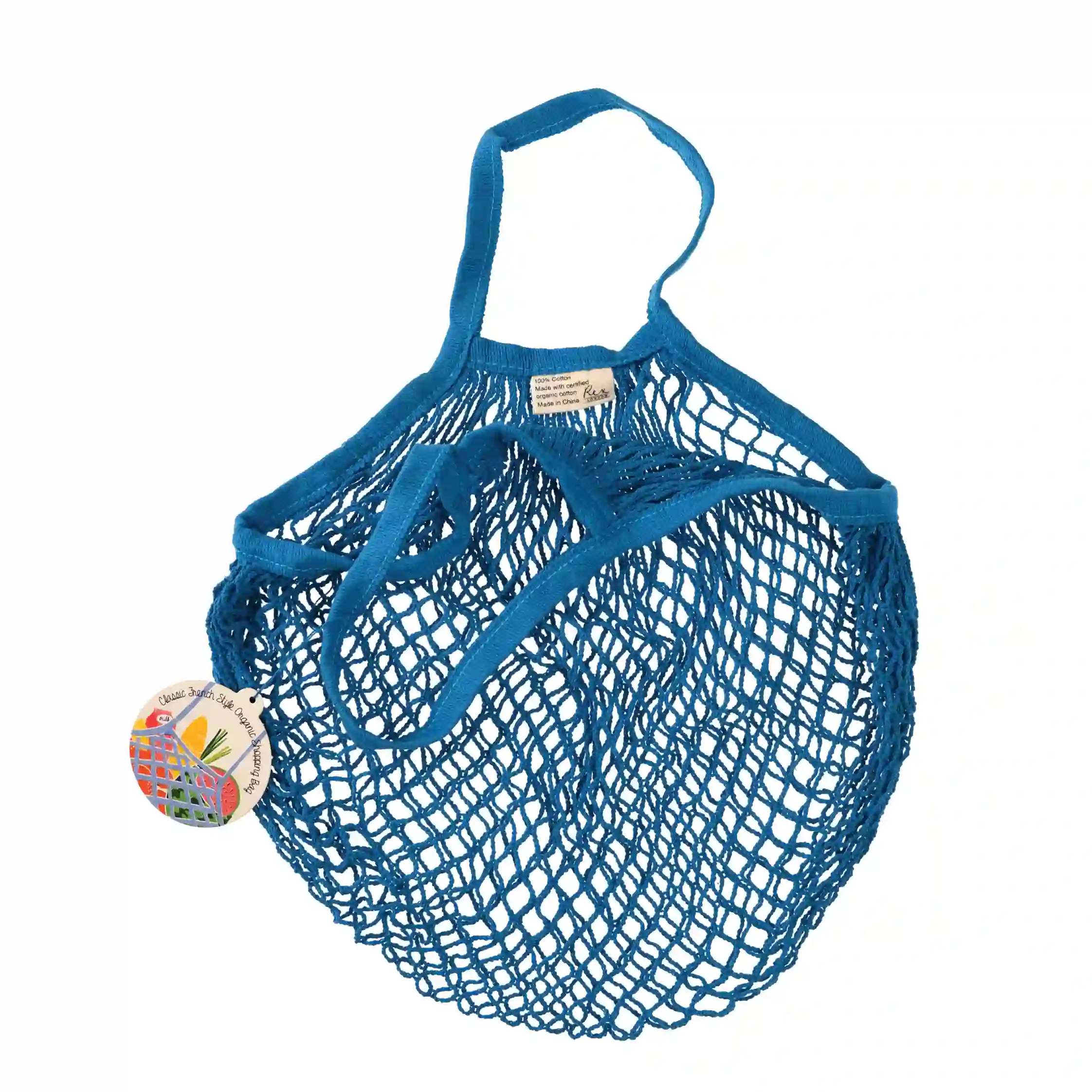 netzeinkaufstasche aus biobaumwolle in greek blue