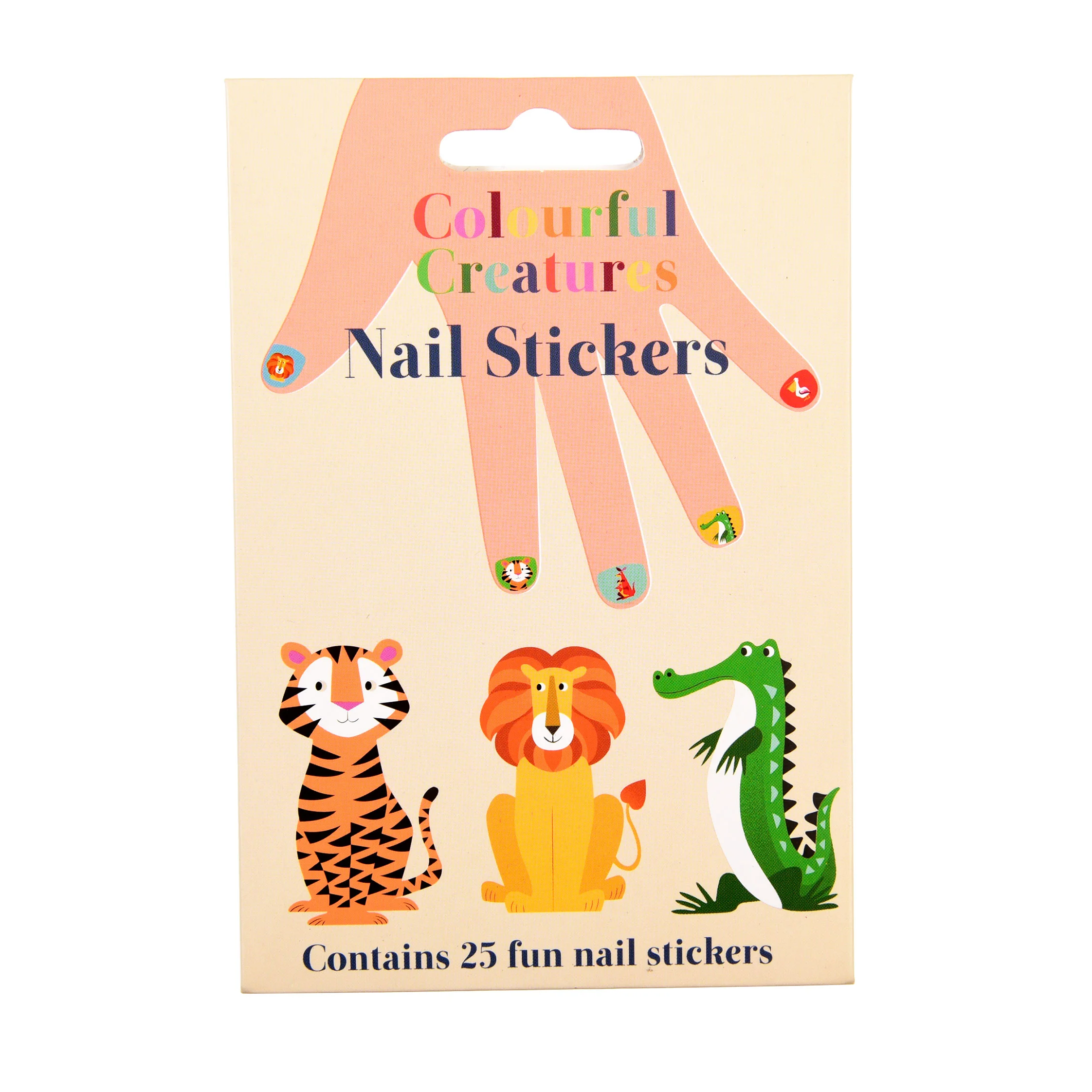 nagel-sticker colourful creatures (set mit 25 stück)