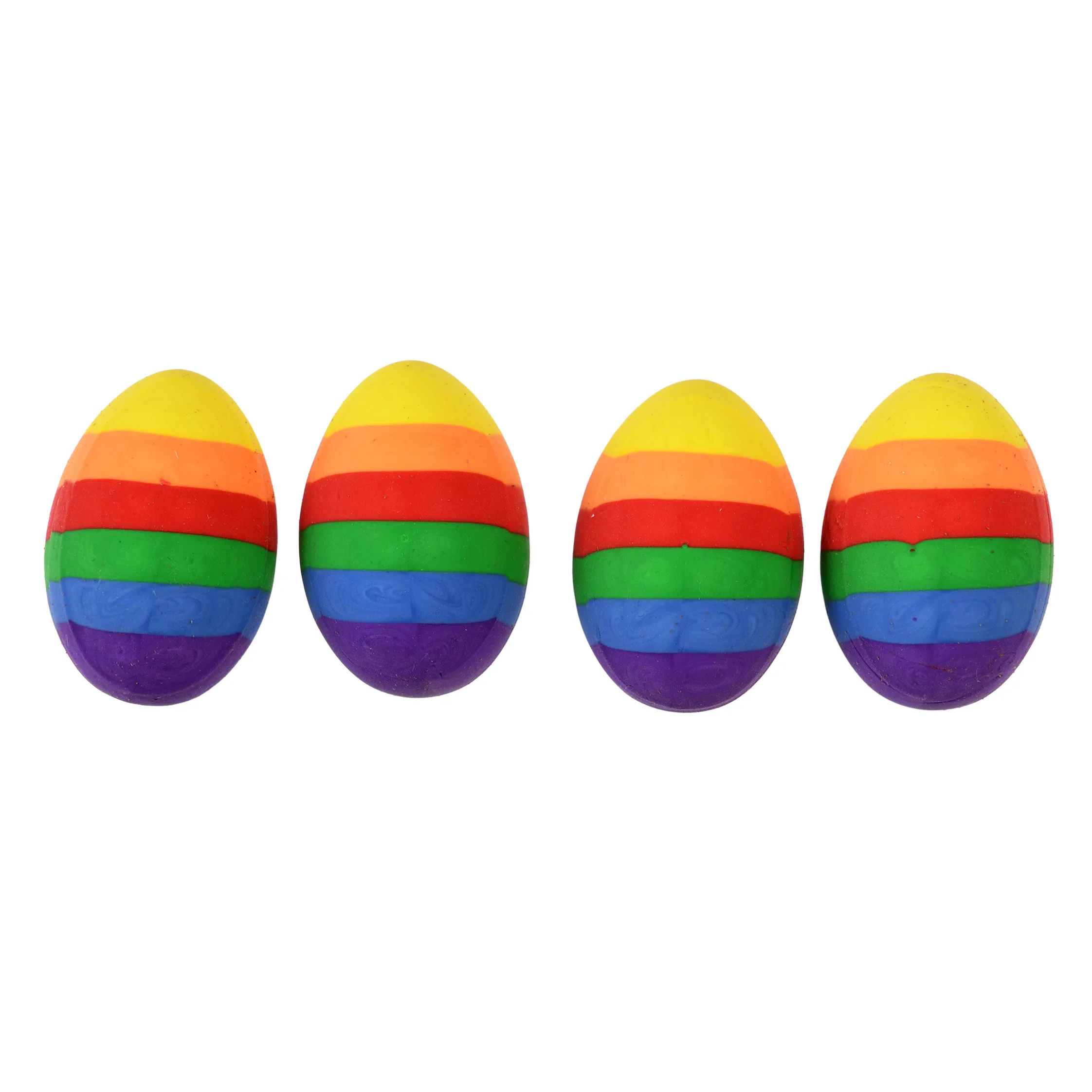 rainbow egg erasers (set of 4)