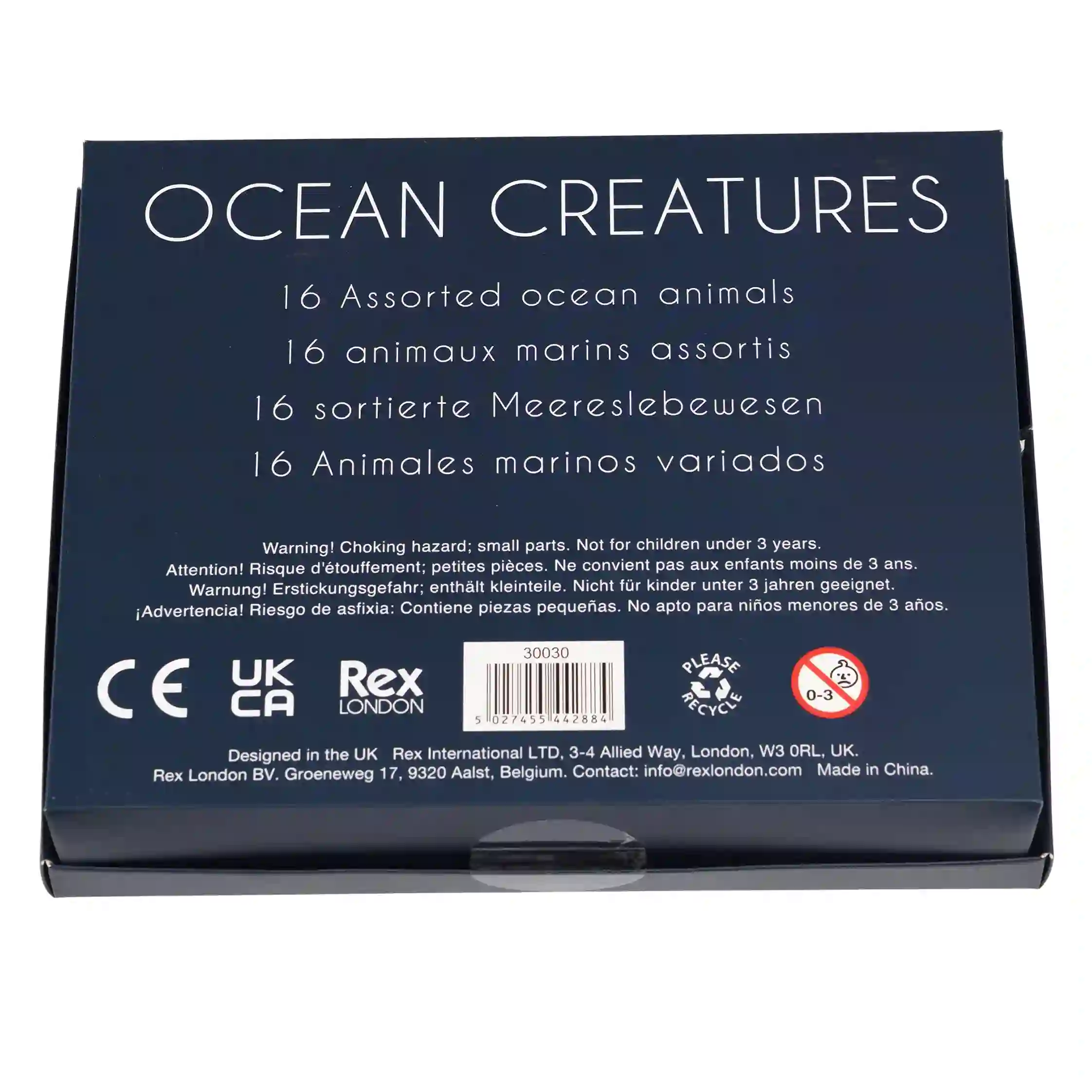 animaux de l'océan assortis (boîte de 16)