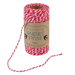 roll of twine (100m) - red and white