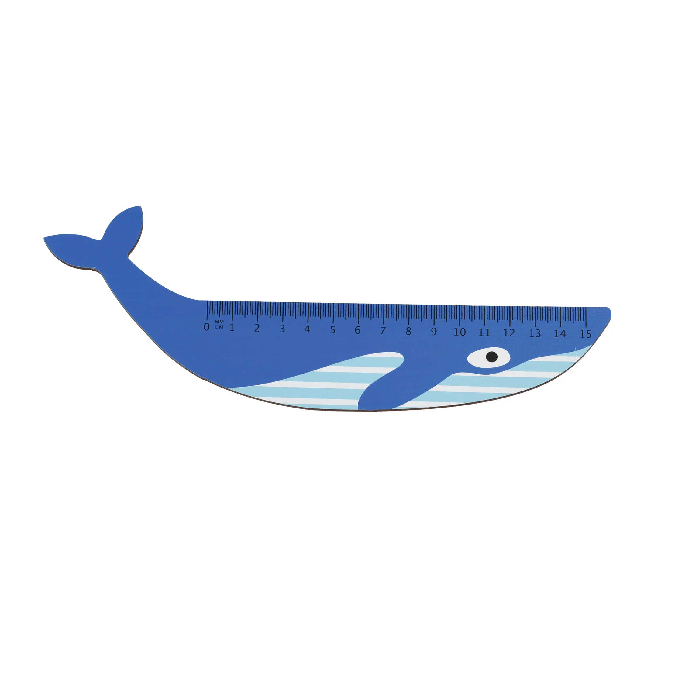 wooden ruler - blue whale