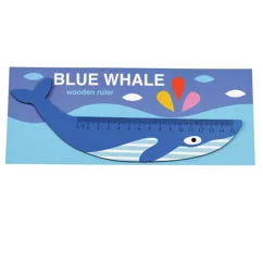 règle en bois baleine bleue