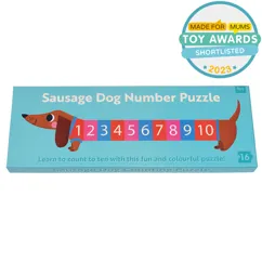puzzle mit nummern - sausage dog