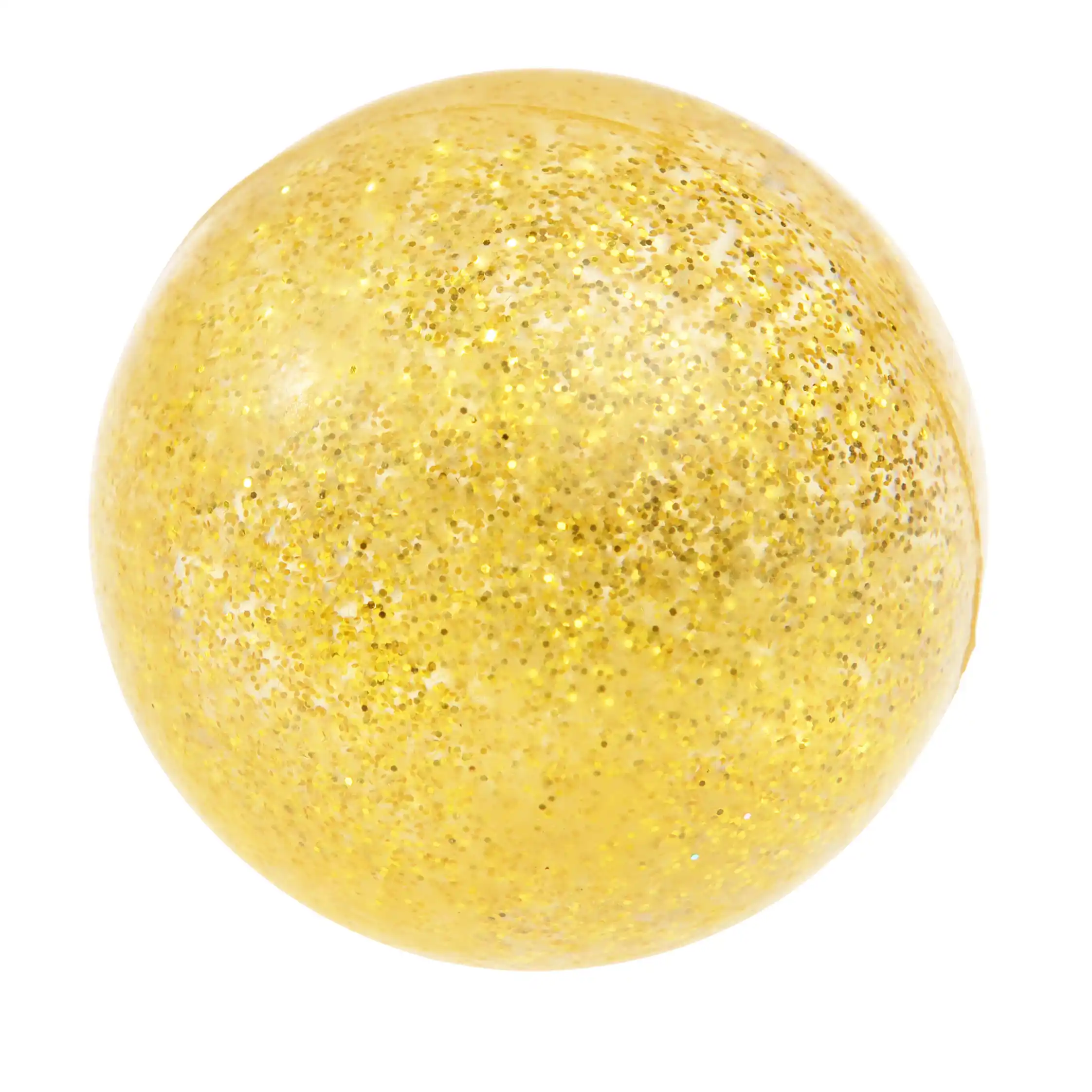 glitter bouncy ball - gold dog