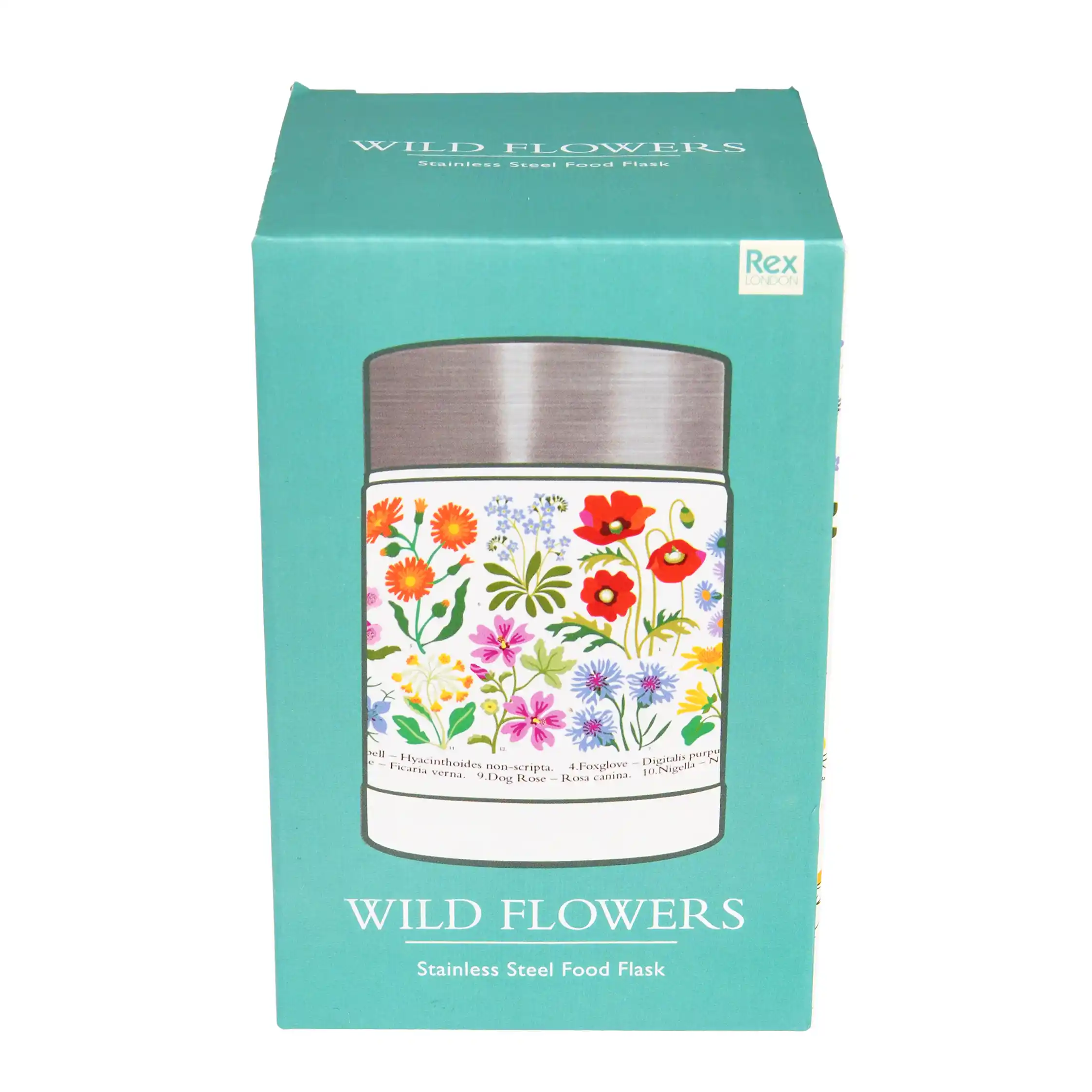 stainless steel food flask - wild flowers
