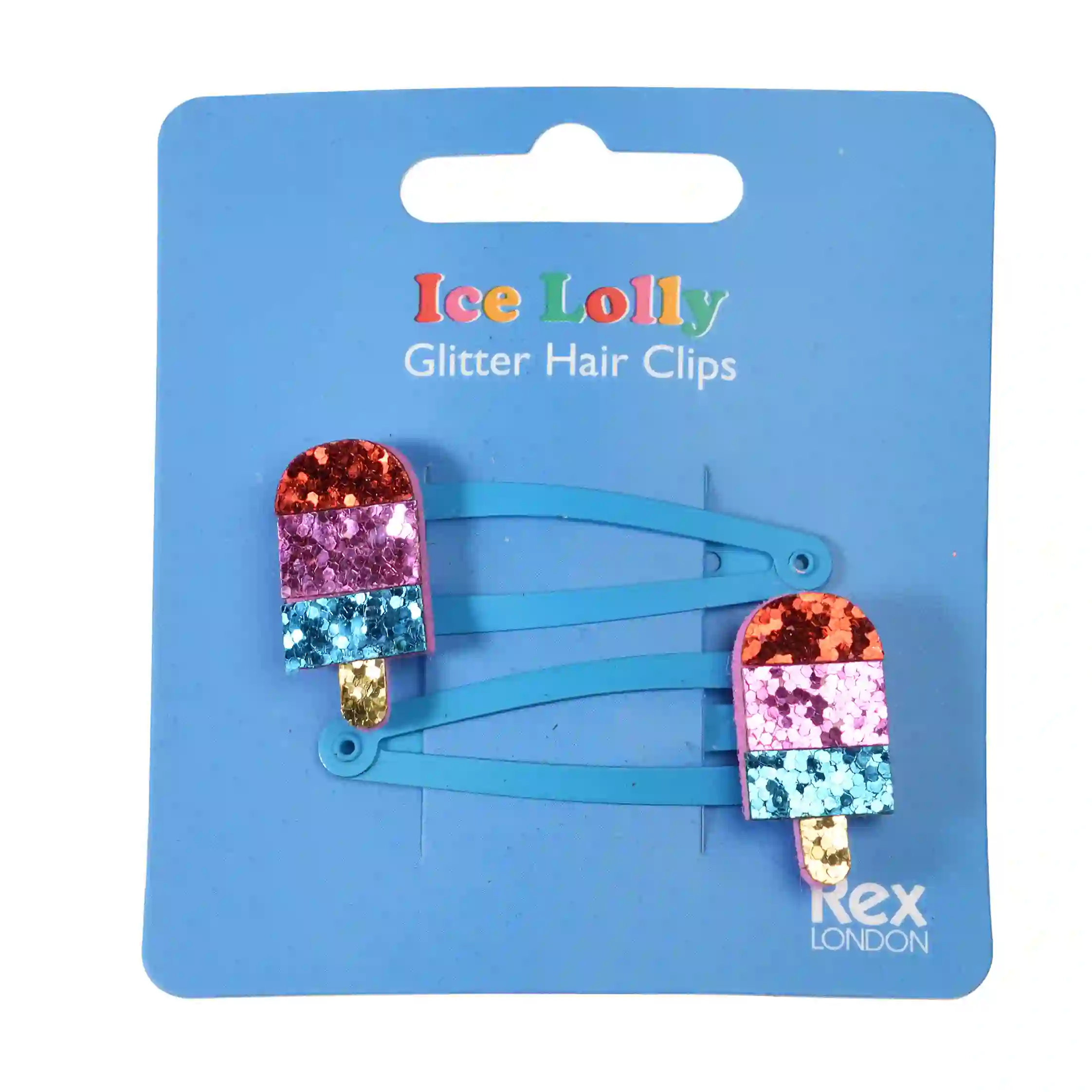 glitter haar-clips ice lolly (2-er set)