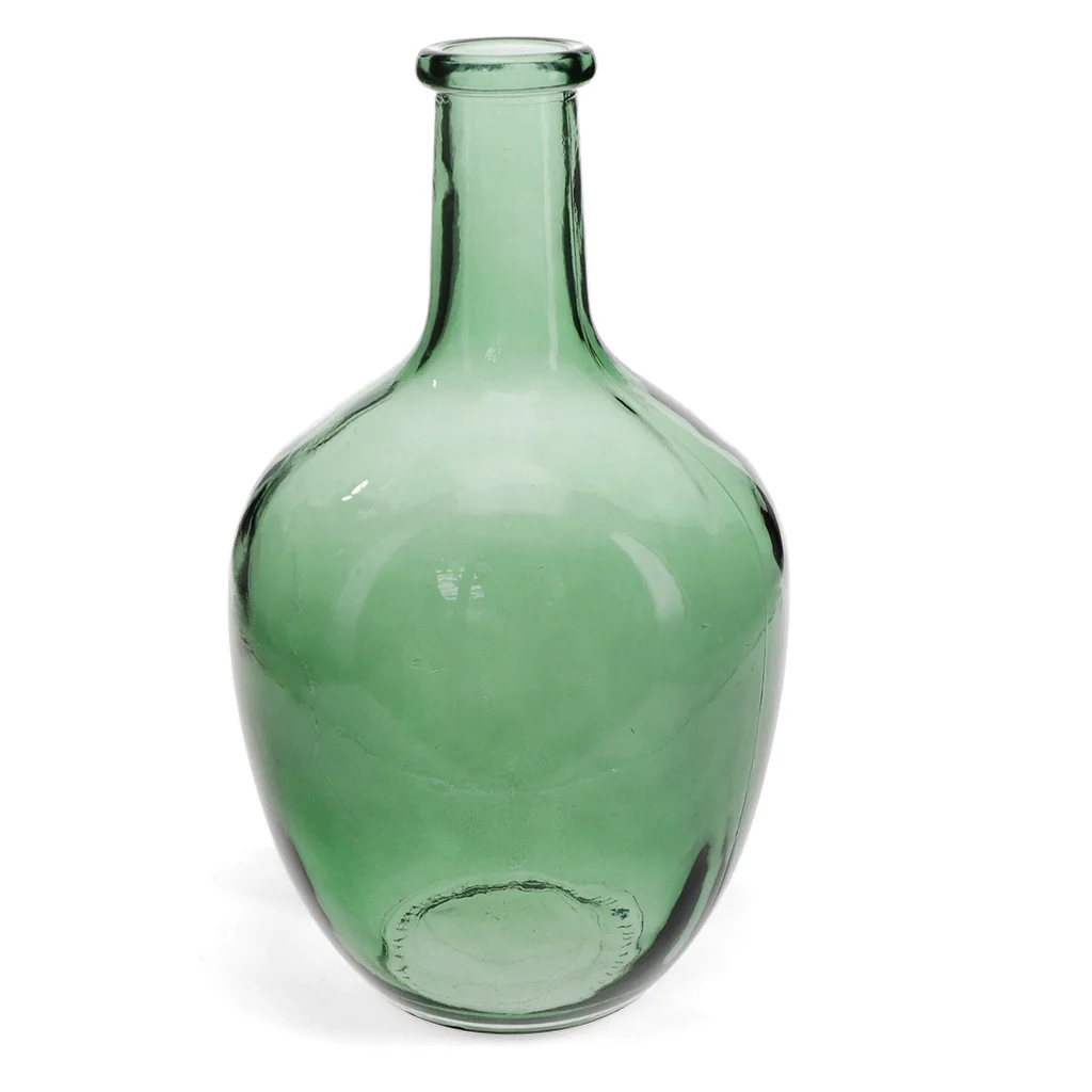 jarrón botella grande - verde