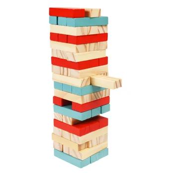 mini wooden topple tower - wild bear mini wooden topple tower - wild bear