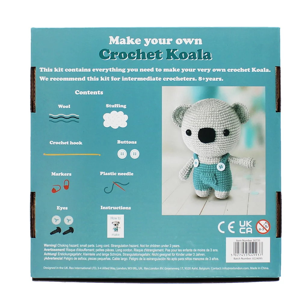 make your own crochet animal kit - koala