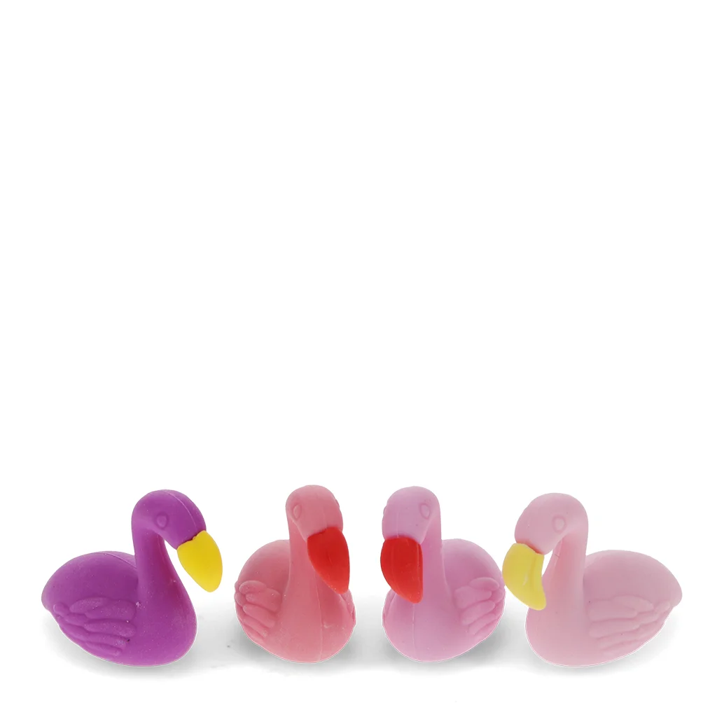 erasers (set of 4) - flamingoes