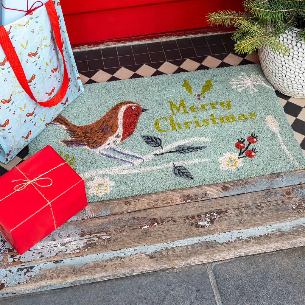 doormat - merry christmas winter walk