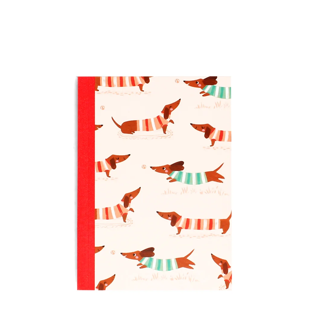 a6 notebook - sausage dog (pattern)