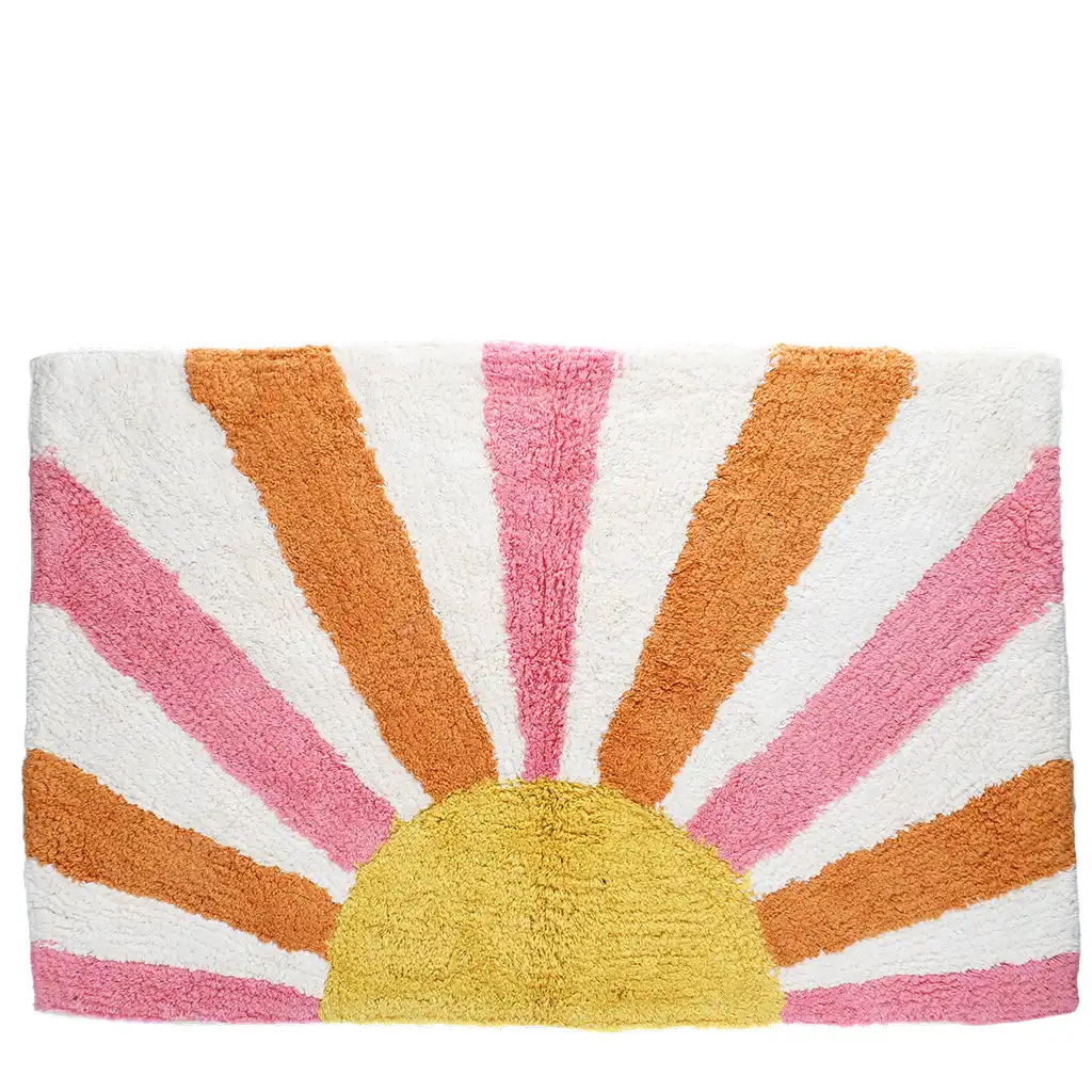 tufted cotton bath mat - sunset