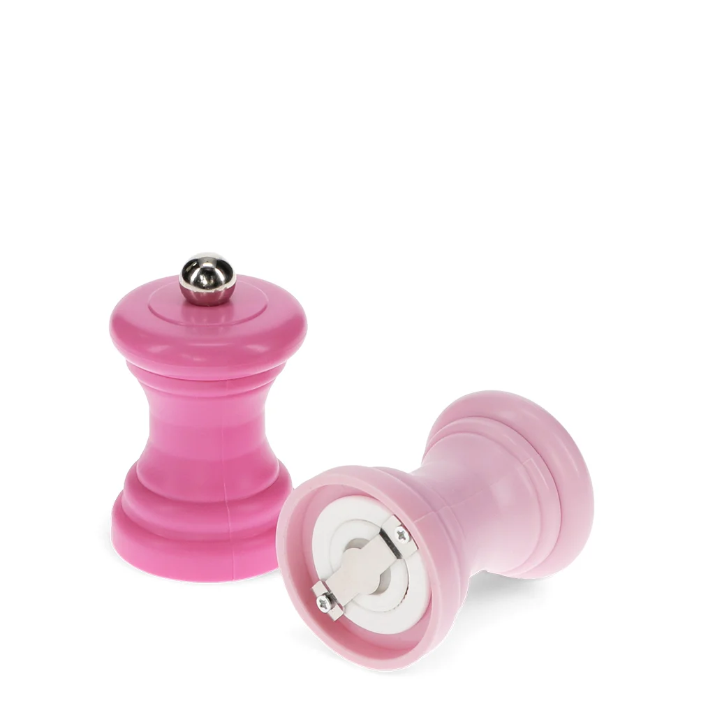 travel salt & pepper mill set - pink