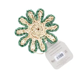 corn husk coaster - blue corn husk coaster - blue