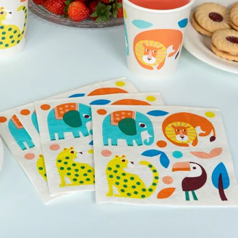 paper napkins (pack of 20) - wild wonders paper napkins (pack of 20) - wild wonders