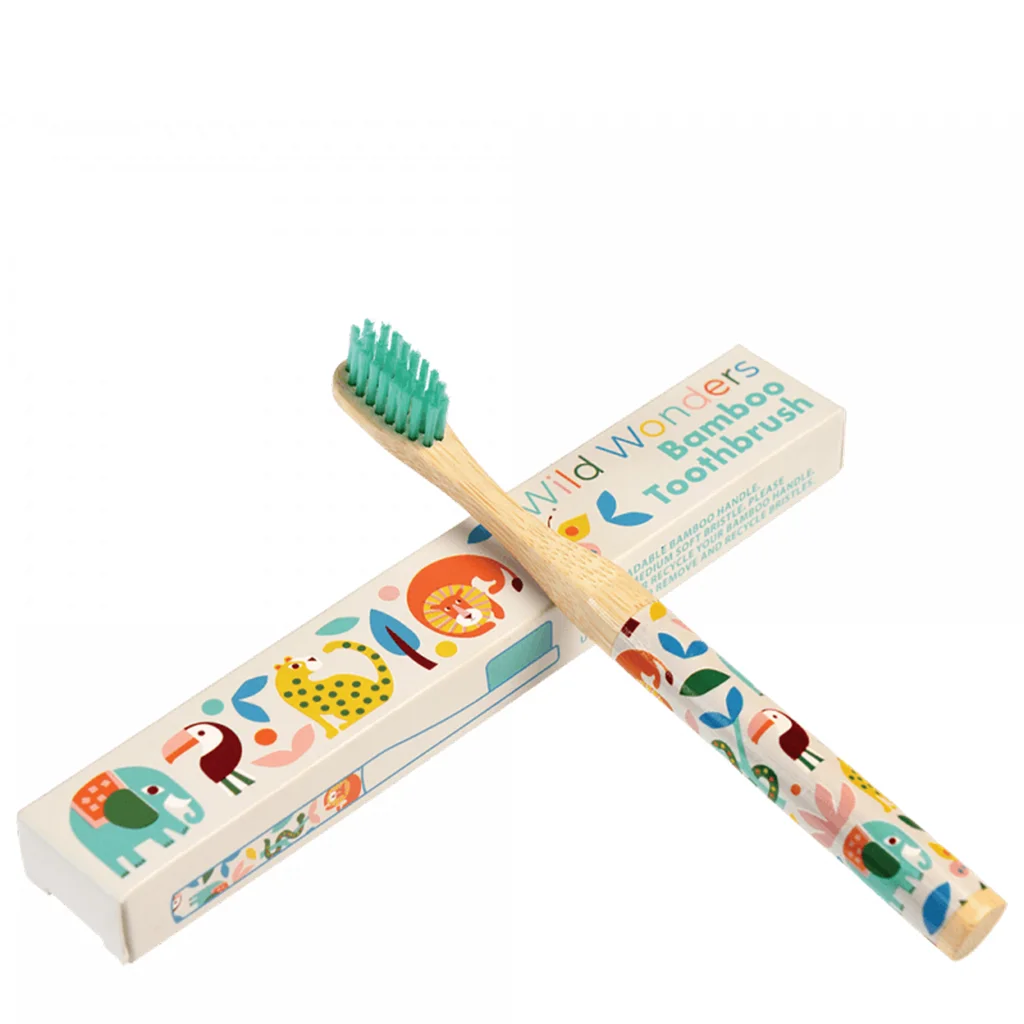 children's bamboo toothbrush - wild wonders