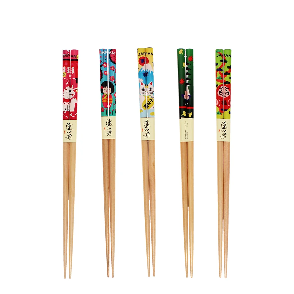 palillos de madera (paquete de 5 pares) - herencia japonesa