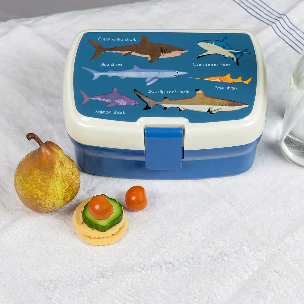 lunch box with tray - sharks