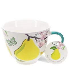 large new bone china mug (550ml) - pear large new bone china mug (550ml) - pear