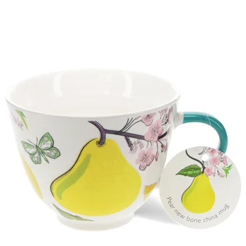 large new bone china mug (550ml) - pear large new bone china mug (550ml) - pear