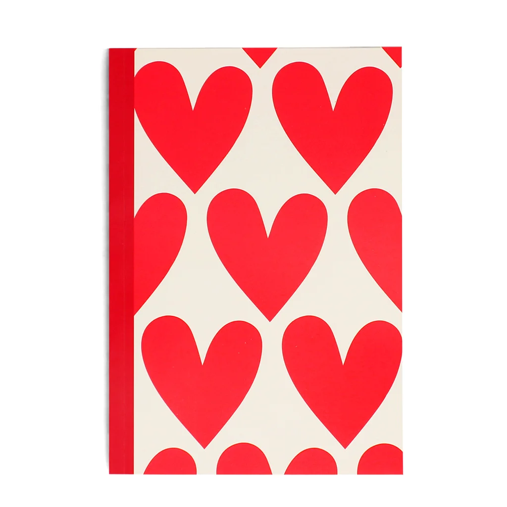 a5 notebook - hearts