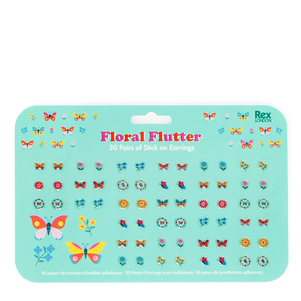 pegatinas de pendientes (30 pares) - floral flutter