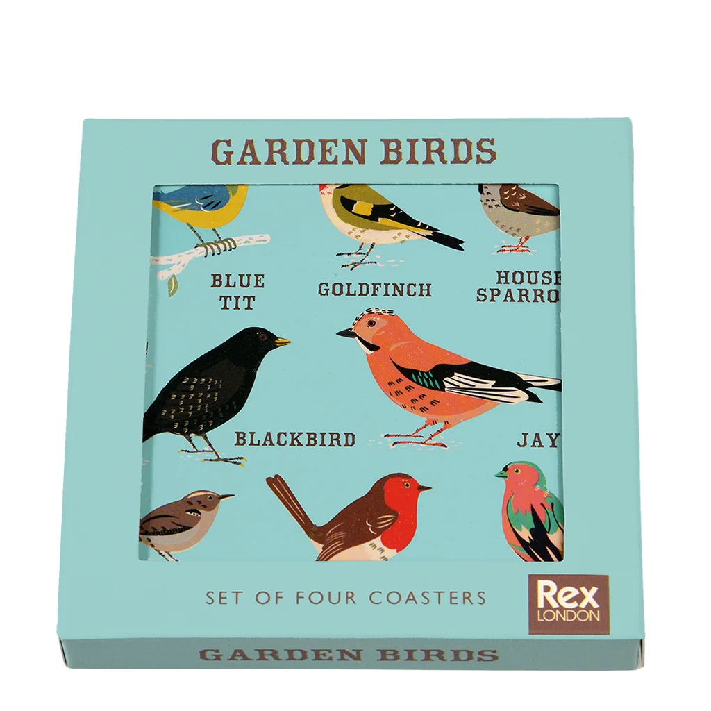 posavasos garden birds (juego de 4)