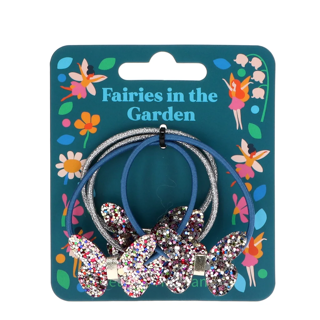 glitter butterfly hair bands (set of 4) - fairies in the garden